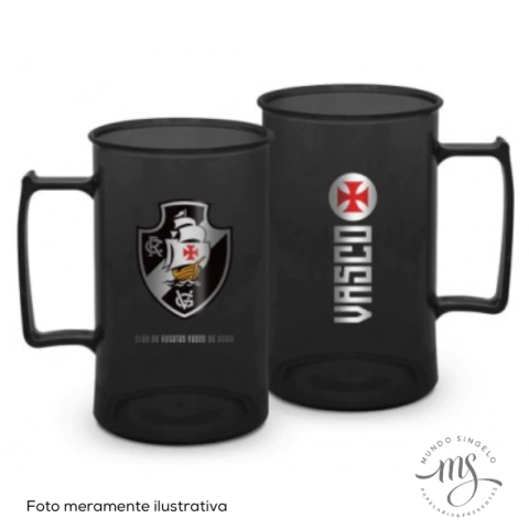 Caneca Acrílica 400ml Vasco - Brasfoot Presentes