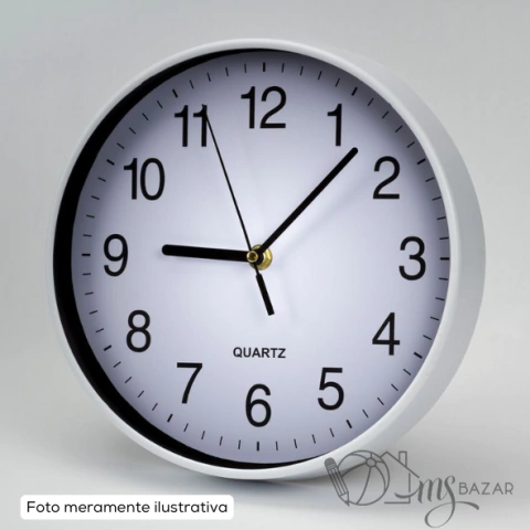 Relógio de Parede Branco de 30cm - Plast.co