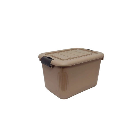Container Com Rodas e Travas Laterais 30 Litros Havana 48x36x29cm- Plasnorthon