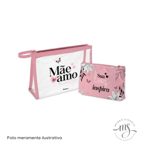 Conjunto de 2 Necessaire Mãe Sua Luz Inspira - Brasfoot Presentes