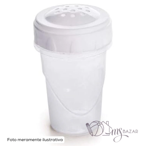 Saleiro de Plástico Branco 90ml Linha Clic - Plasútil