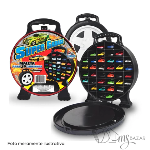 Super Garagem Maleta Para 36 Carrinhos Repartições - Lugo