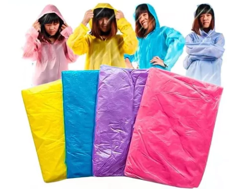 Capa de Chuva Adulto Colorida Descartável - Elite