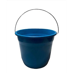 Balde Plástico Com Alça Metálica 7,5 Litros Azul - V. T. Santos