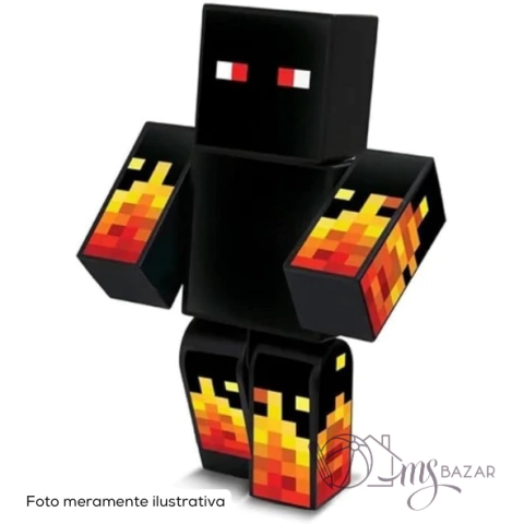 Boneco Minecraft Articulado Athos Gamer de 25cm - Algazarra