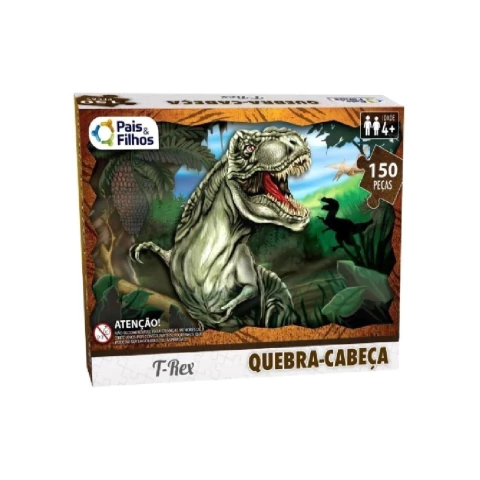 Quebra Cabeça T-Rex 150 Peças - Pais e Filhos