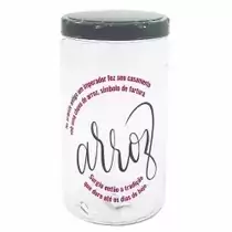 Porta Mantimentos em Plástico Tampa De Rosca Chef Arroz 1,8 Litros - Panamby