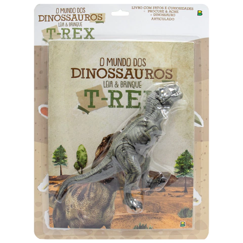 Livro o Mundo Dos Dinossauros Leia e Brinque T-REX Com Brinquedo - Todolivro