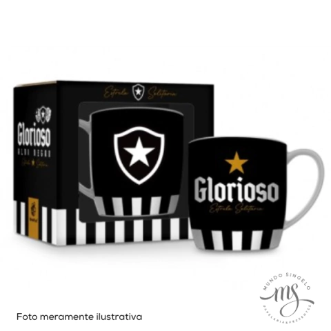 Caneca de Porcelana Urban 300ml Time Botafogo - Brasfoot 