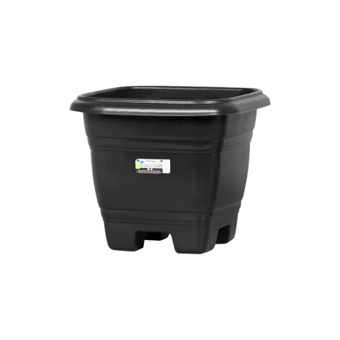 VASO PARA PLANTAS QUADRADO N° 28 PRETO