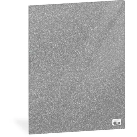 Placa de Emborrachado EVA Com Glitter Prata