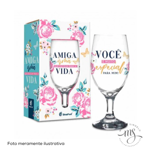 Taça Windsor 330ml Tema Amiga Irmã - Brasfoot