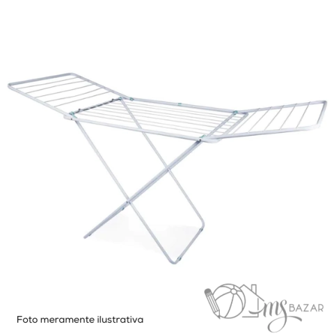 Varal de Chão Maxi Com Abas Branco C174xL70xA95cm - Mor