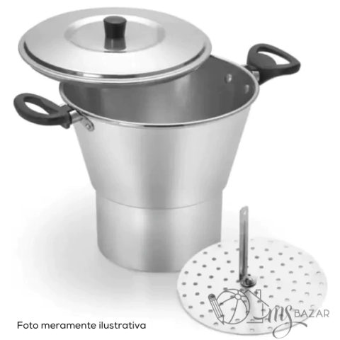 Cuscuzeira Alumínio Polido Panela Para Cuscuz Nº20 - Gênesis