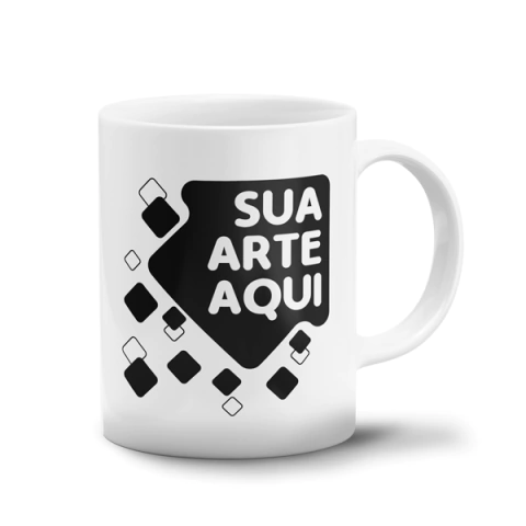 Caneca Personalizada Cerâmica 325ml Branca Tema Dia dos Pais - Mundo Singelo