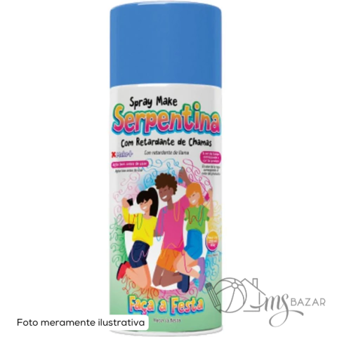 Serpentina em Lata Spray 250ml 85g Cores Sortidas - Make +