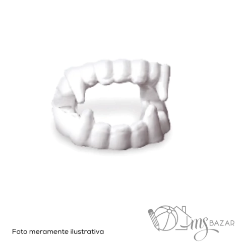 Dentadura de Vampiro Halloween - Brasiflex