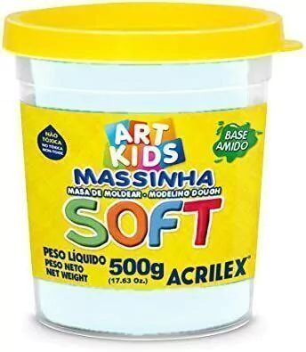 Massa de Modelar Massinha Soft 500g Branca - Acrilex