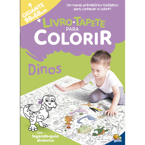 Livro Tapete Gigante Para Colorir Dinos - Todolivro