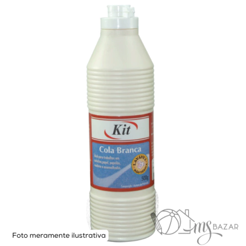 Cola Escolar Office Branca 500g - Kit