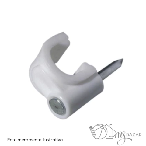 Grampo Fixa Fio Branco Galvanizado Com 20 Unidades - Ribeiro Fabril