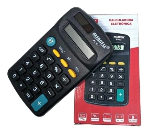 CALCULADORA ELETRÔNICA PEQUENA DE BOLSO ALFACELL