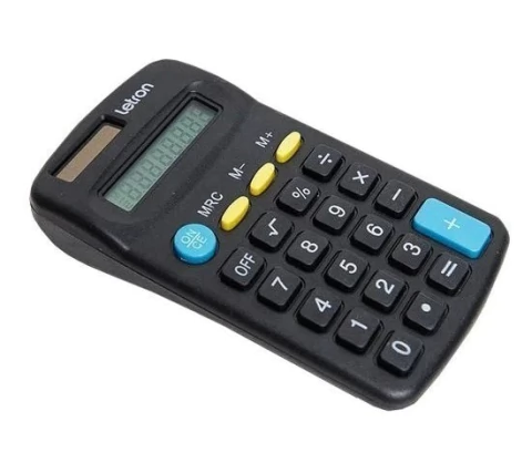 Calculadora Eletrônica Manual 8 Dígitos Basic Solar Preta - Letron