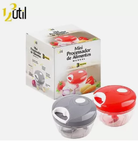 Mini Processador de Alimentos Manual 3 Lâminas 500ml Sortido – 123 Útil