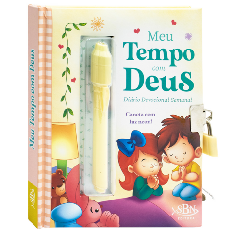 Diário Com Caneta de Luz Neon Meus Segredos: Meu Tempo Com Deus - Todolivro