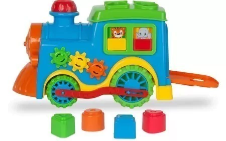 Trenzinho Colorido Para Desenvolver Habilidades de Percepção, Orientação e Coordenação - Divplast