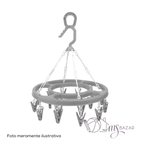 Varal Íntimo Redondo Com 18 Prendedores Cores Sortidas - Haracem