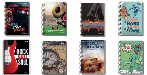 Caderneta Espiral Rox 1/8 Pautado 80 Folhas - Pauta Branca