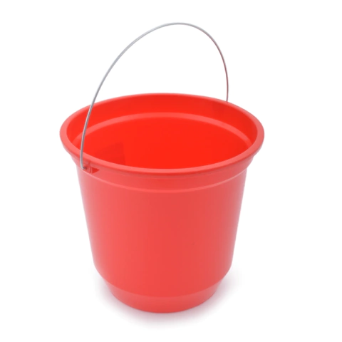 Balde Plástico Com Alça Metálica 15 Litros Vermelho - V. T. Santos