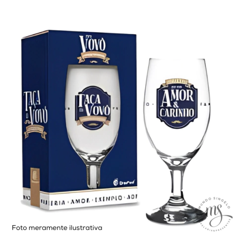 Taça Windsor 330ml Temas Vovô O Melhor - Brasfoot Presentes