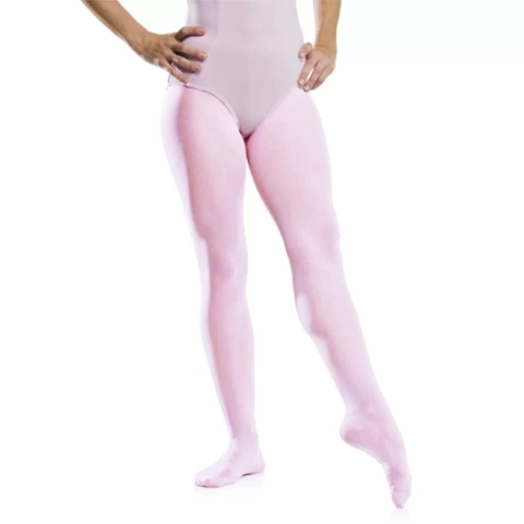 MEIA CALCA BALLET EM ELANCA COM PÉ TAM M ROSA
