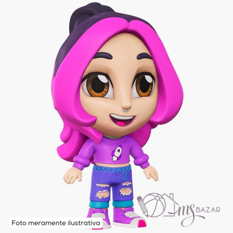 Boneco Infantil Vinil Dos Rosa Katlen de 15cm - Algazarra