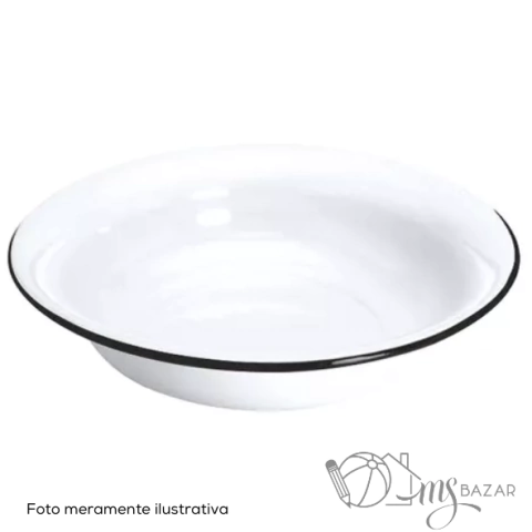 Bacia Agata Esmaltada Média Escaldar Pés 36 Cm - Metallouças