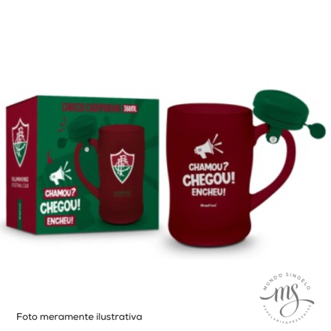 Caneca de Chopp Com Campainha Fluminense 360ml - Brasfoot Presentes