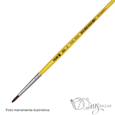 Pincel Escolar Pônei Redondo 266-2 - Tigre