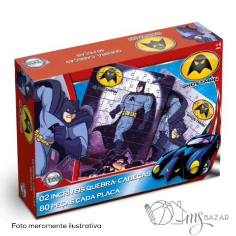 Quebra Cabeça Ghostman 2 em 1 de 80 Peças - Toia