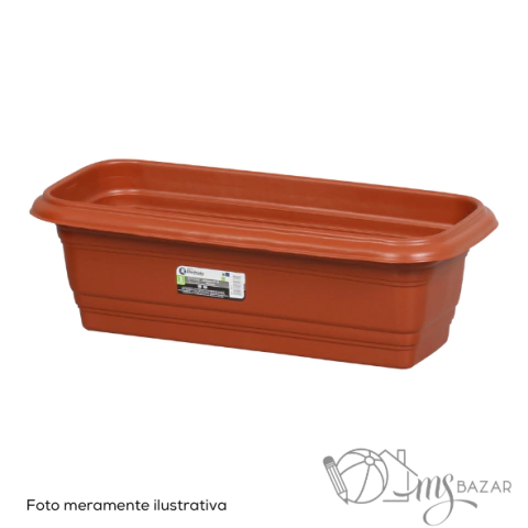 Vaso Jardineira Bella Fiore Para Planta Nº 35 Marrom - Rischioto