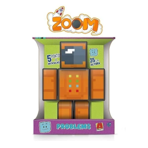 Boneco Articulado Pequeno Zoom Gamer Skin Turma Problems 25cm - Algazarra