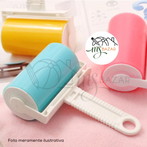 Rolo Adesivo Tira Pelos Multiuso Reutilizavel Lavável Para Roupa e Estofados - Wellmix