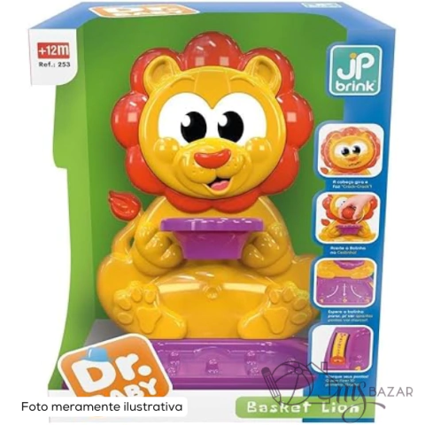 Brinquedo Didático Educativo Para Bebê Basket Lion - JP Brink
