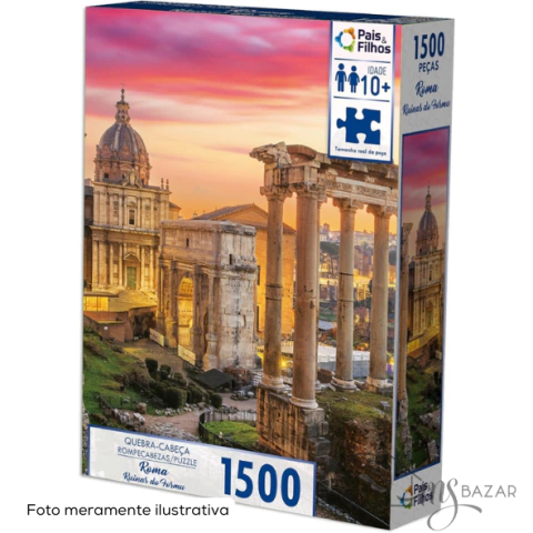 Quebra Cabeça Roma Ruínas Do Fórum de 1500 Peças - Pais e Filhos