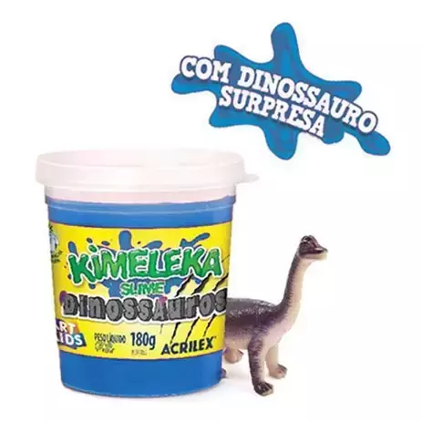 Kimeleka Slime 180g Cores Surpresa Dinossauro - Acrilex