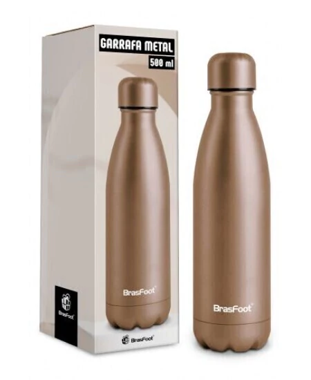 GARRAFA TERMICA METAL NEO 500ML - DOURADO ACETINADO