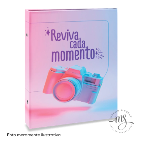 Álbum de Fotografias 15x21 Para 80 Folhas Tema Reviva Cada Momento 890 - Ical