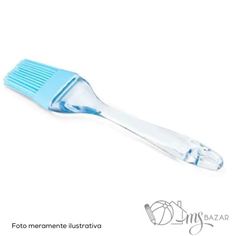 Pincel Culinário em Silicone Cabo Acrílico 22cm Cores Sortidas - Kehome