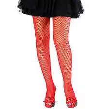 Meia Calça Rede Tipo Arrastão Juvenil (8 à 12 Anos) Vermelha - Marabá